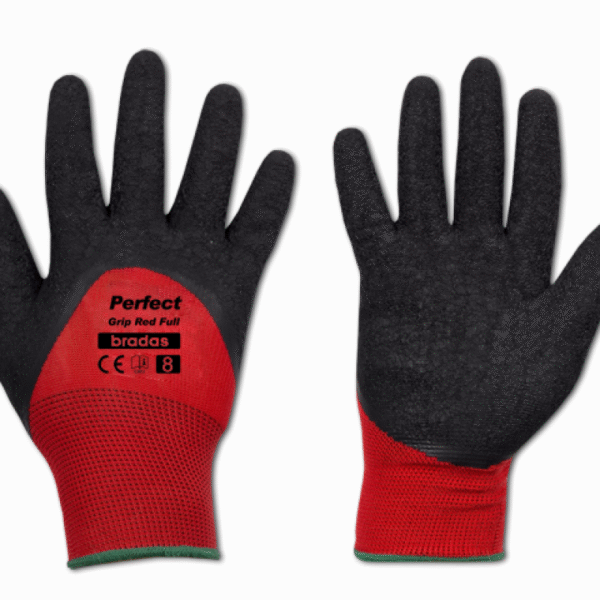 BRADAS PERFECT GRIP RED FULL Latex Protective Gloves