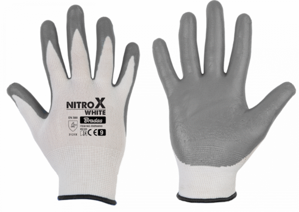 BRADAS NITROX WHITE nitrile protective gloves