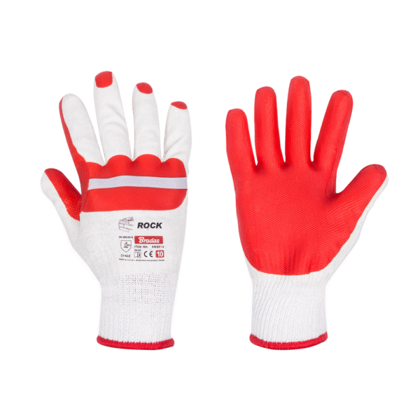 BRADAS ROCK Protective Gloves, Rubber
