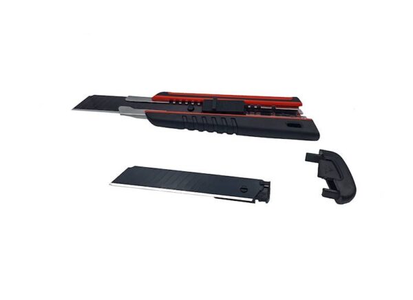 AKU TOOLS 18MM SNAP-OFF BLADE KNIFE + 2 SPARE BLADES - Image 4