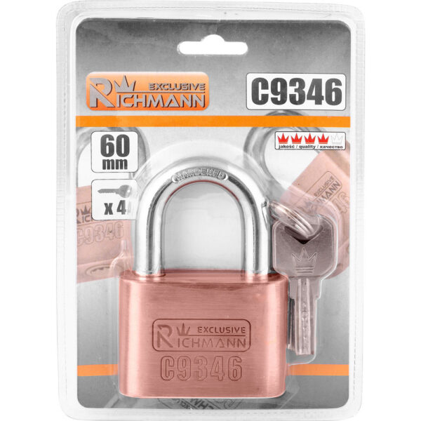 RICHMANN NICKEL-PLATED PADLOCK 60MM - Image 3