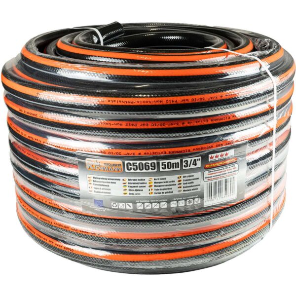 RICHMANN REINFORCED GARDEN HOSE "ORANGE" 3/4' - 50M
