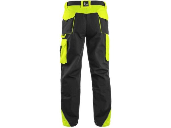 CXS Sirius Brighton Black and Yellow Waist Trousers - Image 2