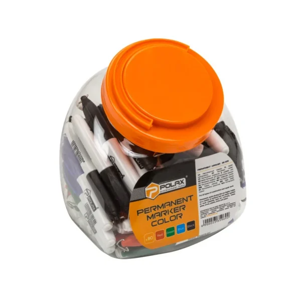 Polax permanent construction Mini marker: color (black, red, blue, green) 80 pcs