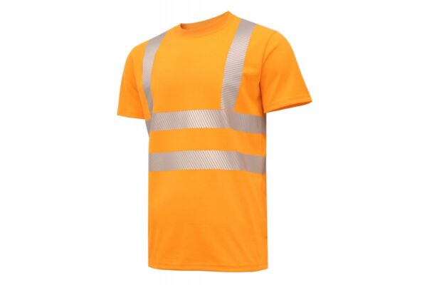 HOGERT JURAL II Warning polycotton T-shirt orange