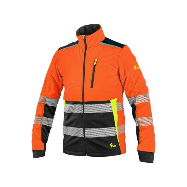 CXS BENSON jacket, warning, softshell, orange/black