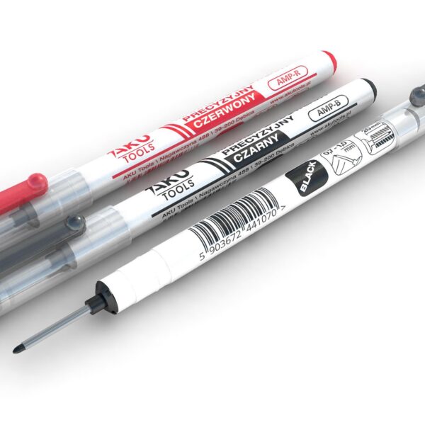 AKU TOOLS Precision Red Construction Marker | Marking Deep Holes | AMP-R