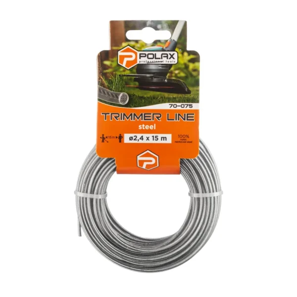 Trimmer line "Circle with steel cord" 2.4 mm Polax 15 m (70-075)