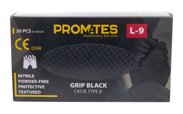 ProMates Grip Black Gloves(50 PCS) - Image 2